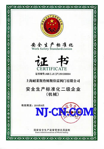 安全质量标准化机械制造企业证书